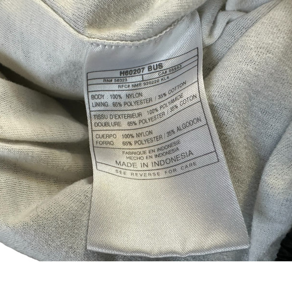 Vintage 90s Nike Lined Sweatpants Black Windbreaker Nylon Drawstring Large VTG - Picture 4 of 6